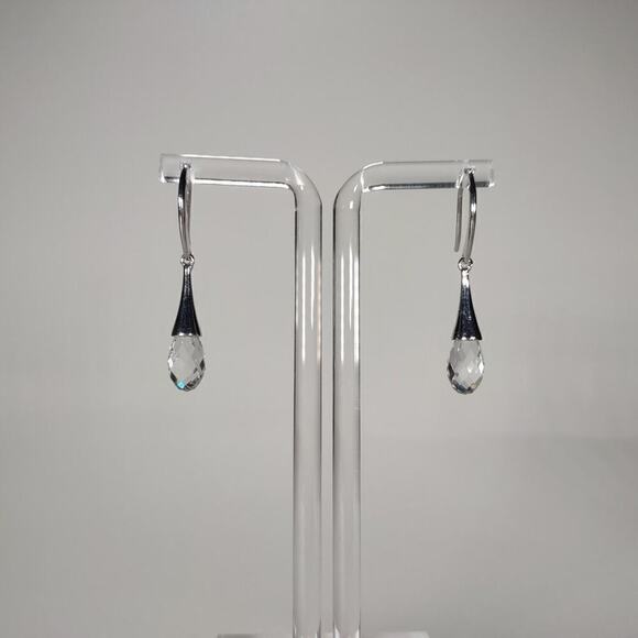 3 Pair Pierced Ear Earrings Silver and Gold Tone Faux Pearl and Rhinestones - Picture 4 of 9